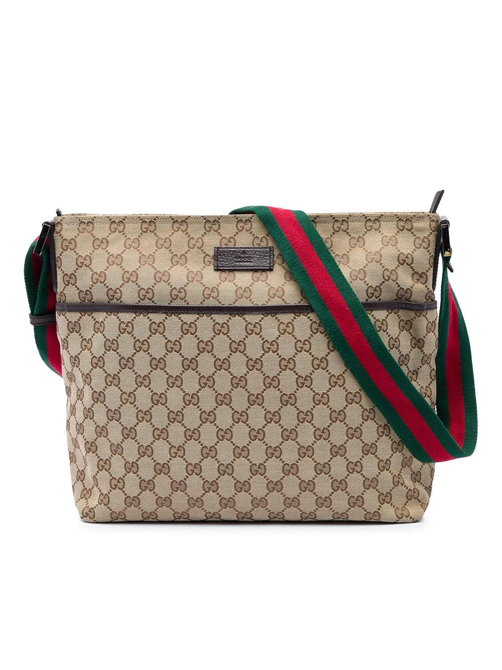 Gucci Gg Canvas Web Crossbody Pre-Loved #375491G48B